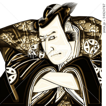 浮世絵　歌舞伎役者　その29　金バージョン 54924787