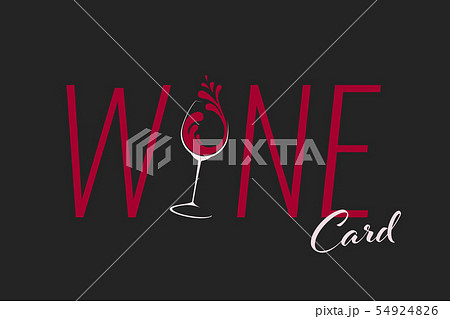 Glass of Wine with splash logo design 54924826
