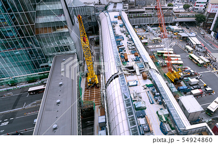 日本の東京都市景観 渋谷駅再開発・東京メトロ銀座線渋谷駅移設工事などを望む 日本の東京都市景観 渋谷駅再開発・東京メトロ銀座線渋谷駅移設工事などを望む 54924860