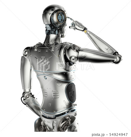 Robot Thinking Or Computingのイラスト素材