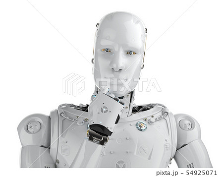 humanoid robot thinking humanoid robot thinking 54925071