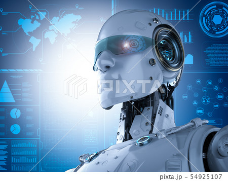 robot with eyeglasses robot with eyeglasses 54925107