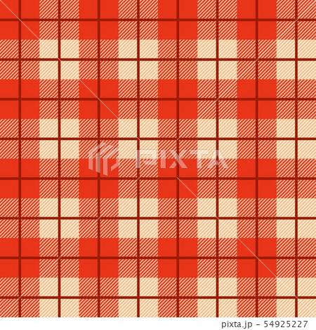 タータンチェック柄 レッド系 のイラスト素材 54925227