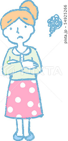 ポニーテール 女性 手描き 母親 ファッション 感情表現 ポーズ イラスト ポニーテール 女性 手描き 母親 ファッション 感情表現 ポーズ イラスト 54925266