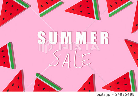 Summer paper fruit, watermelon with pattern 54925499