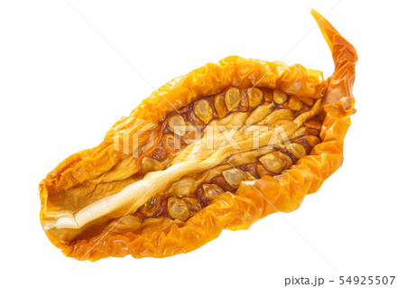 Sun-dried yellow tomato half, paths 54925507