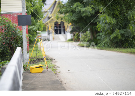 GPS surveying in field, Global Positioning System. 54927114