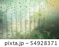 Rain drops on window, blur grRain dropseen tree in 54928371
