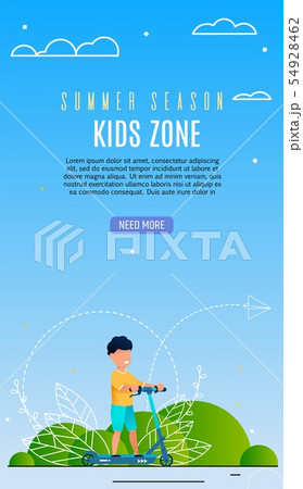 Bright Flyer Kidz Zone Lettering Cartoon Flat. Bright Flyer Kidz Zone Lettering Cartoon Flat. 54928462