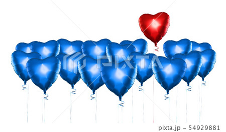 Set of Air Balloons. Bunch of color heart shaped Set of Air Balloons. Bunch of color heart shaped 54929881
