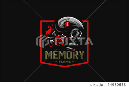 Skull in a military beret Skull in a military beret 54930638