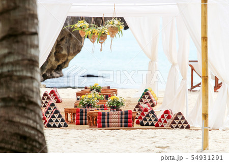 Seating comfort for the tourists on the tropical 54931291