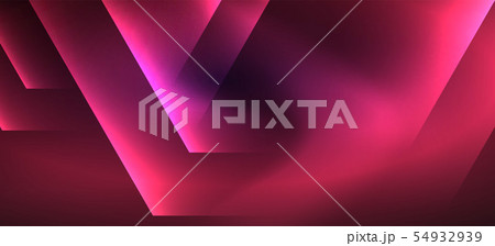 Shiny hexagon neon template. Futuristic digital technology concept. Vector abstract graphic design. 54932939