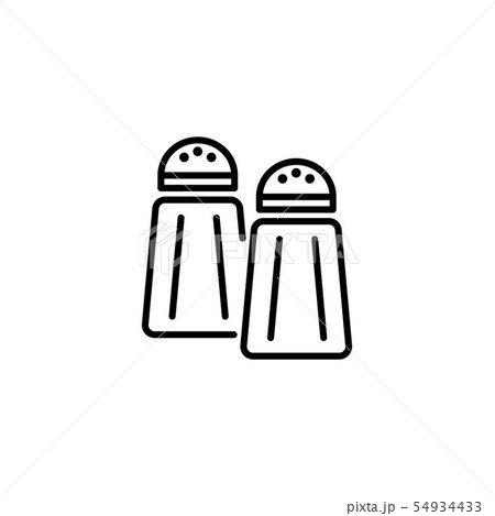 Web Line Icon Salt And Pepper Black On White のイラスト素材