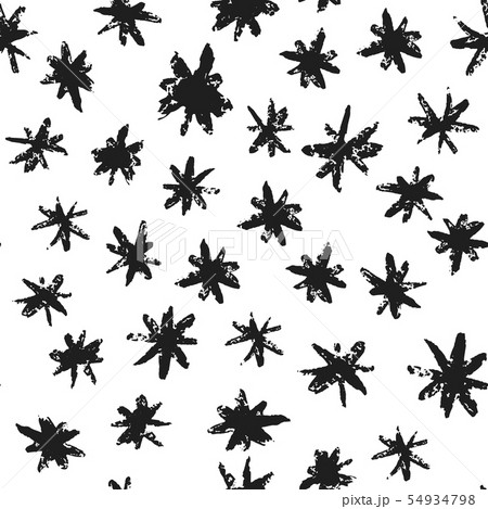 Grunge stars seamless pattern. Hand drawn paint 54934798