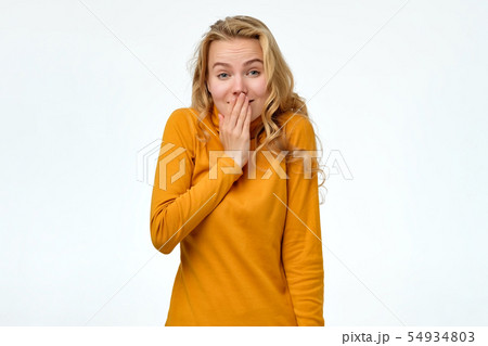 Oops I did it. Young teenager female realises her bad mistake 54934803