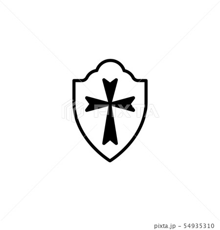 Web line icon. Shield. black on white background 54935310