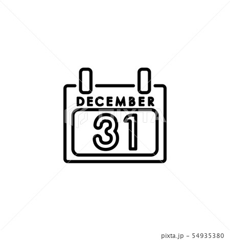 Web line icon. Calendar black on white background 54935380