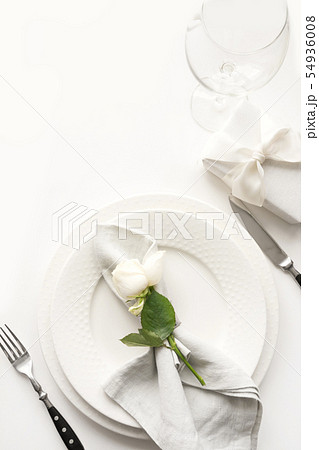 Romantic and wedding table setting . Romantic and wedding table setting . 54936008