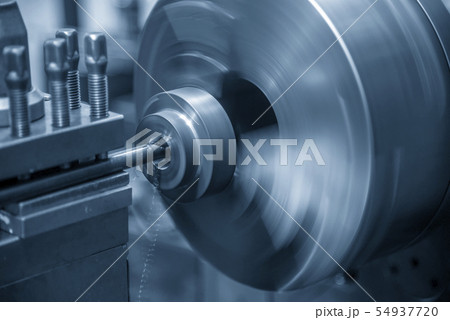 The lathe machine bore cutting the metal ring part 54937720