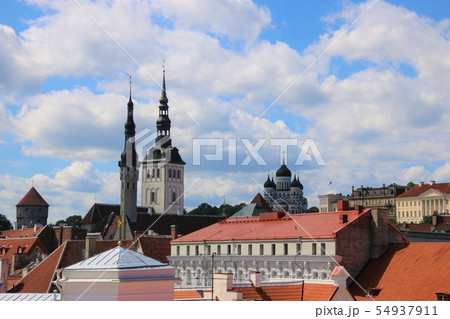 タリン　ヘレマン塔付近の城壁からの眺め 54937911