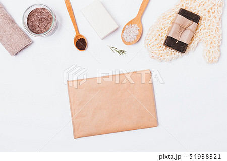Homemade beauty treatments flat lay composition 54938321