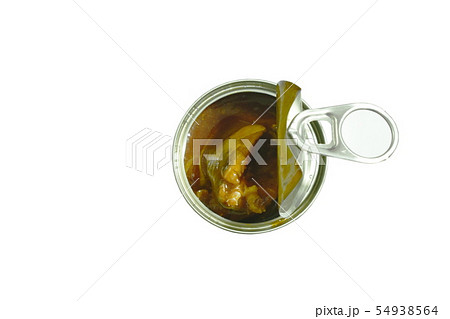 fish in tin can on white background 54938564