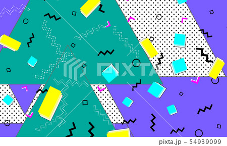 Pop art color background. Memphis pattern Pop art color background. Memphis pattern 54939099