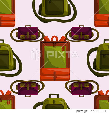 Seamless Pattern with Colorful School Bag Vector 54939284