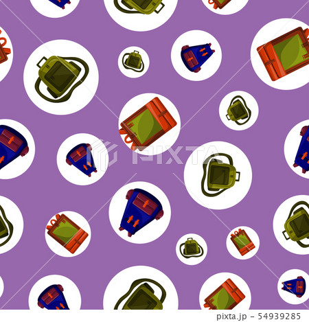 Seamless Pattern with Colorful School Bag Vector 54939285