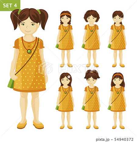 Collection of cute little girls. 54940372