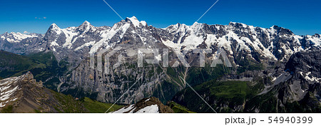 Stunning Panoramic view of Swiss Alps, Jungfrau Stunning Panoramic view of Swiss Alps, Jungfrau 54940399