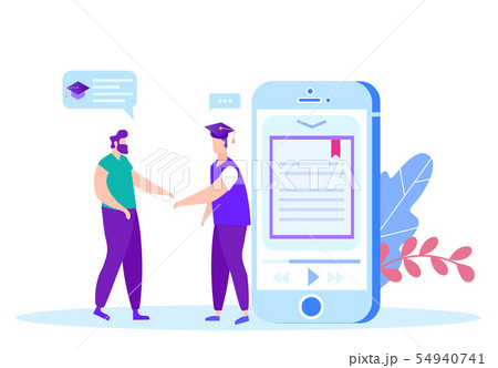 Graduation Distance Learning Lecture on Smartphone 54940741
