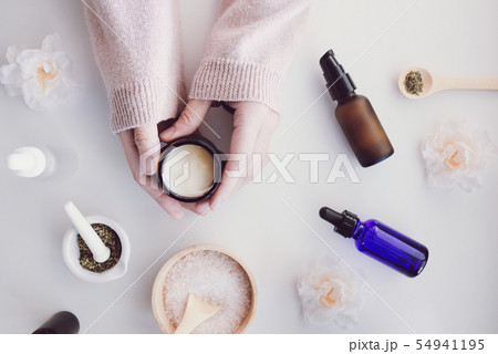 Beauty cosmetic skincare background Beauty cosmetic skincare background 54941195