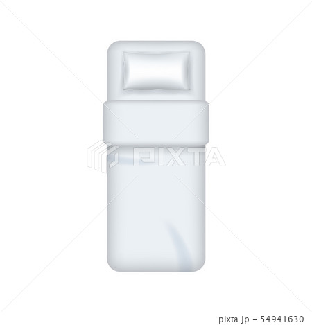 Realistic Detailed 3d White Blank Single Bedding Template Mockup. Vector 54941630