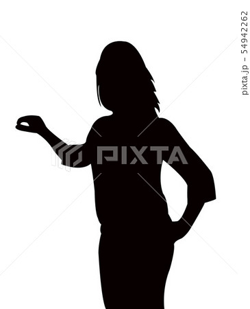 a woman body silhouette vector 54942262