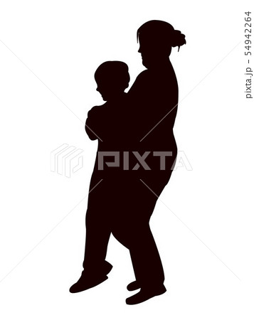 a woman and son body silhouette vector 54942264