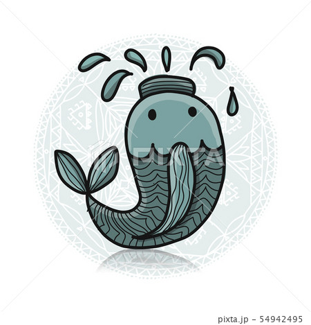 Koi fish, asian style. Sketch for your design 54942495