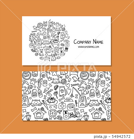 Corporate flat mock-up template. Pet shop design Corporate flat mock-up template. Pet shop design 54942572