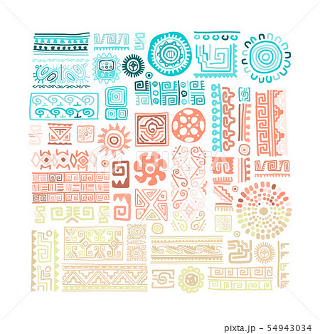 Ethnic handmade ornament for your design 54943034