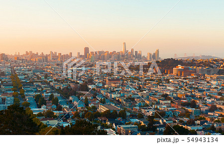 View of San Francisco at twilight 54943134