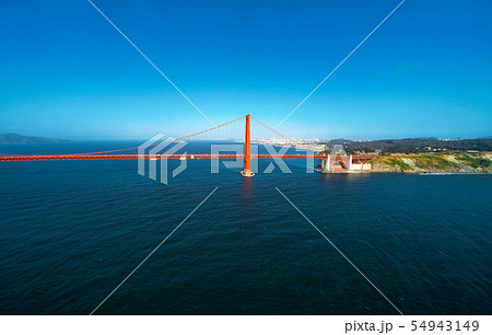 Aerial view of the Golden Gate Bridge in San Francisco Aerial view of the Golden Gate Bridge in San Francisco 54943149