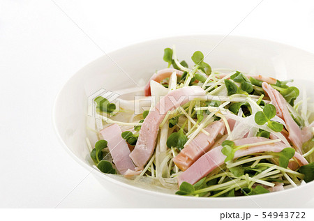 豚ロースハムとかいわれのサラダ 54943722