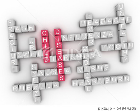 3d Children diseases isolated illustration, sick 3d Children diseases isolated illustration, sick 54944208