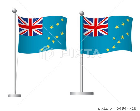 Tuvalu flag on pole icon 54944719