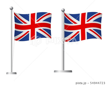 United Kingdom flag on pole icon 54944723