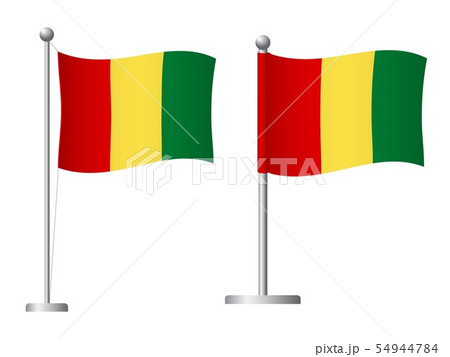 Guinea flag on pole icon Guinea flag on pole icon 54944784