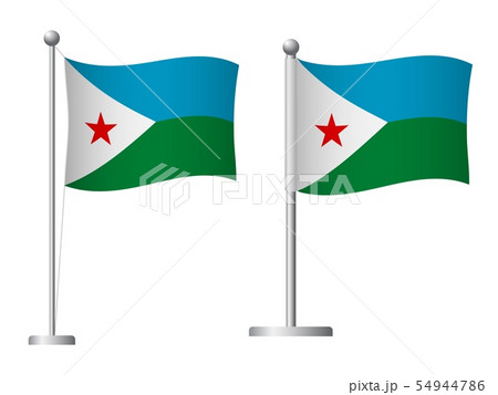 Djibouti flag on pole icon Djibouti flag on pole icon 54944786