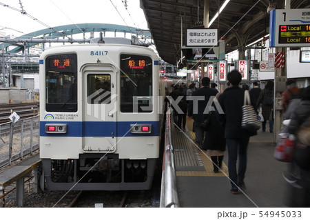 東武野田線 大宮駅ホームにての写真素材