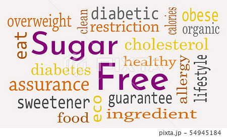Sugar free message background. Healthy food concep Sugar free message background. Healthy food concep 54945184
